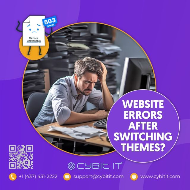 Is your website showing errors after a theme switch? Our latest blog post has the fix! Head to our website for all the details and get your site back on track.
#WebsiteError #ThemeSwitch #WebFix #TechTips #CybitIT #WebsiteHelp #CanadaTech #USTech #SEO2024